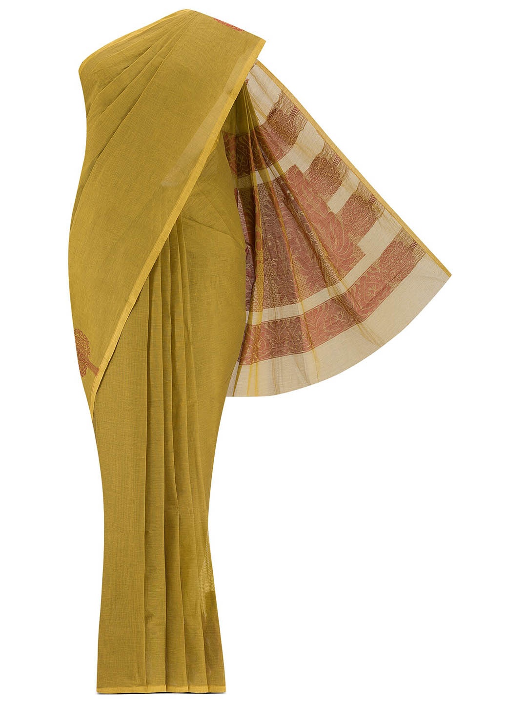 

Nalli Pure Cotton Kanjeevaram Saree, Yellow