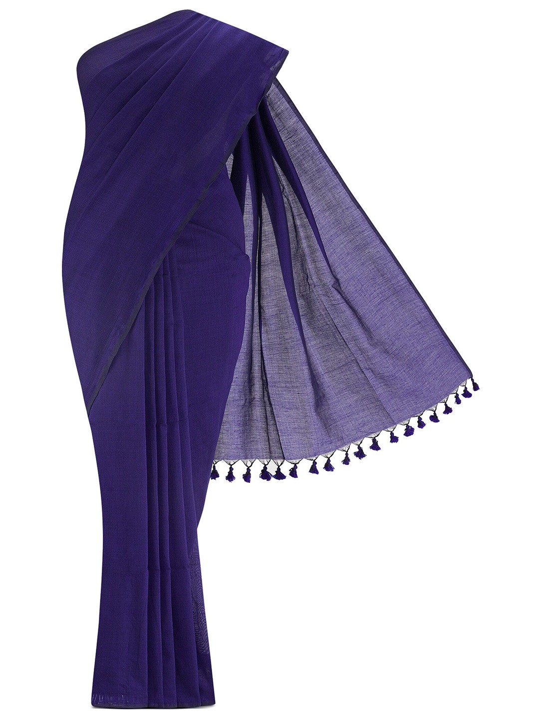 

Nalli Pure Cotton Taant Saree, Blue