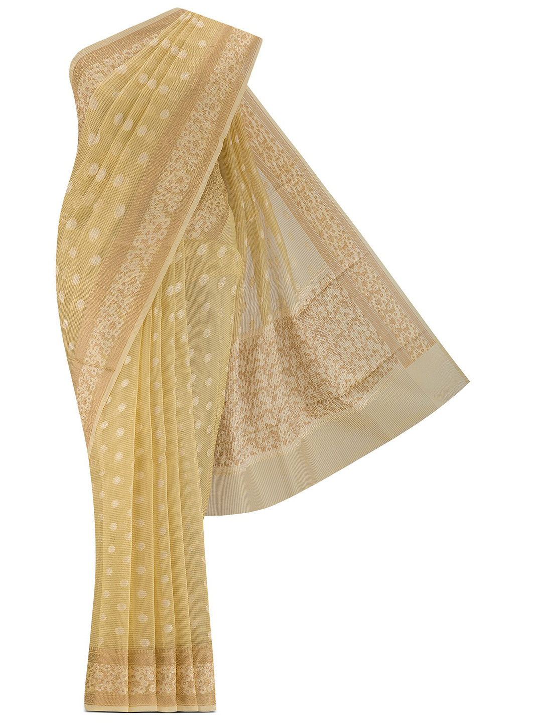 

Nalli Floral Woven Design Kota Saree, Yellow