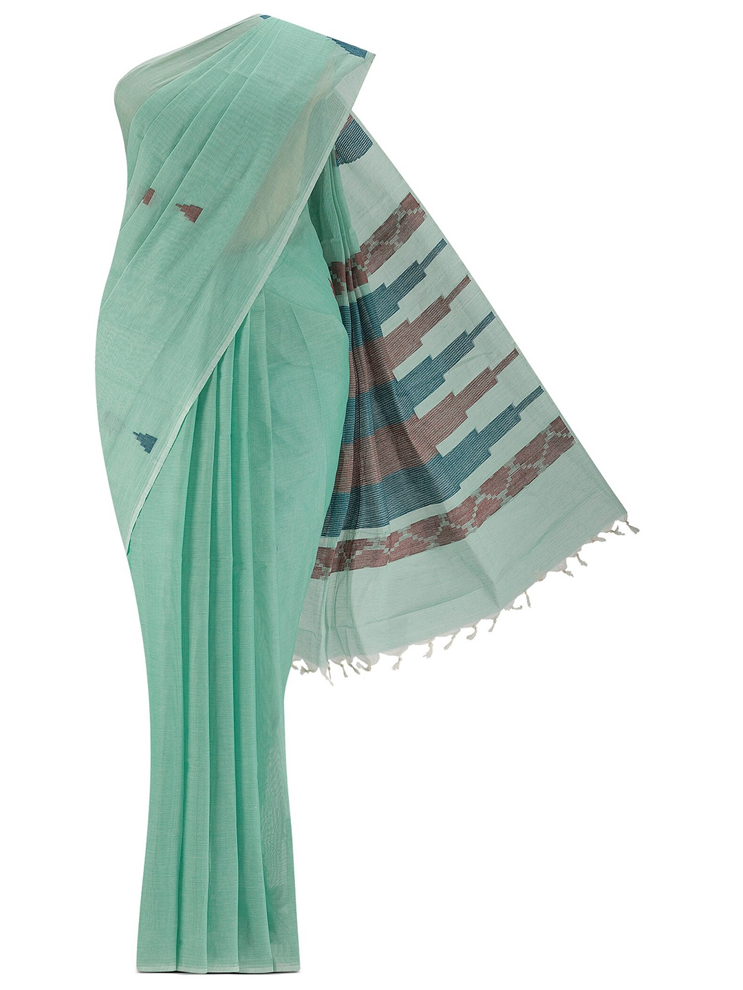 

Nalli Woven Design Zari Pure Cotton Kanjeevaram Saree, Green