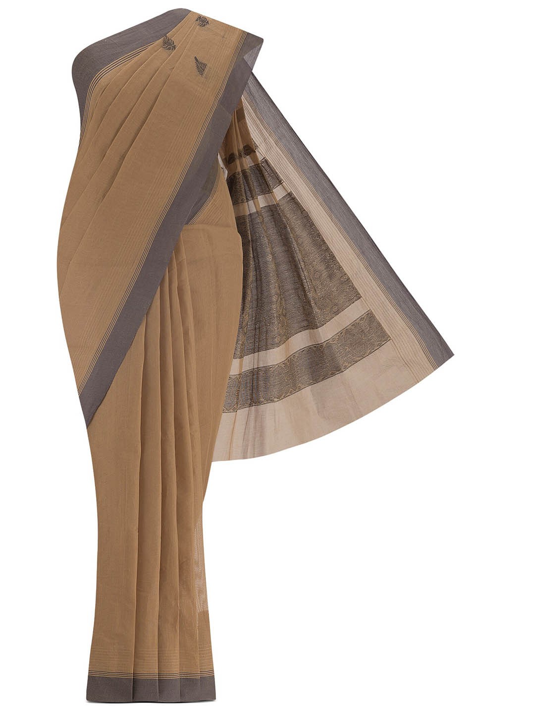 

Nalli Pure Cotton Kanjeevaram Saree, Beige