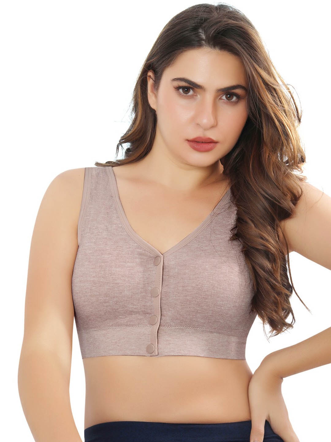 

FABLUK Maternity Full Coverage Lightly Padded Bra, Nude