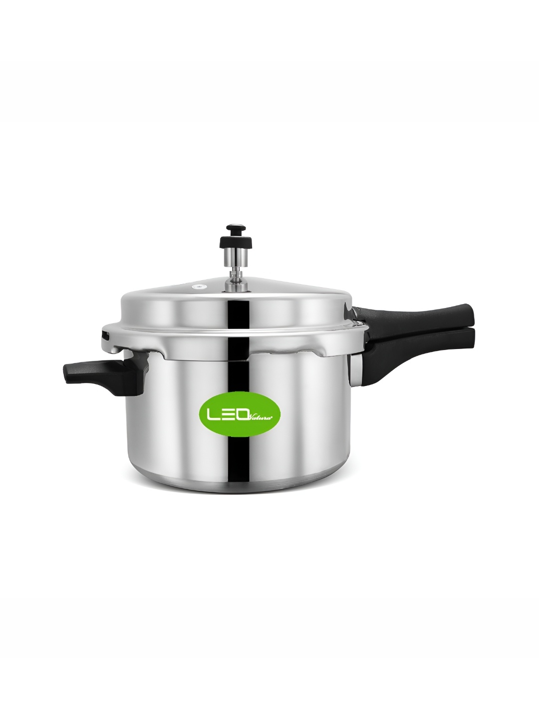

Leo Natura Silver-Toned & Black Aluminium Dishwasher Safe Pressure Cooker 5 ltr