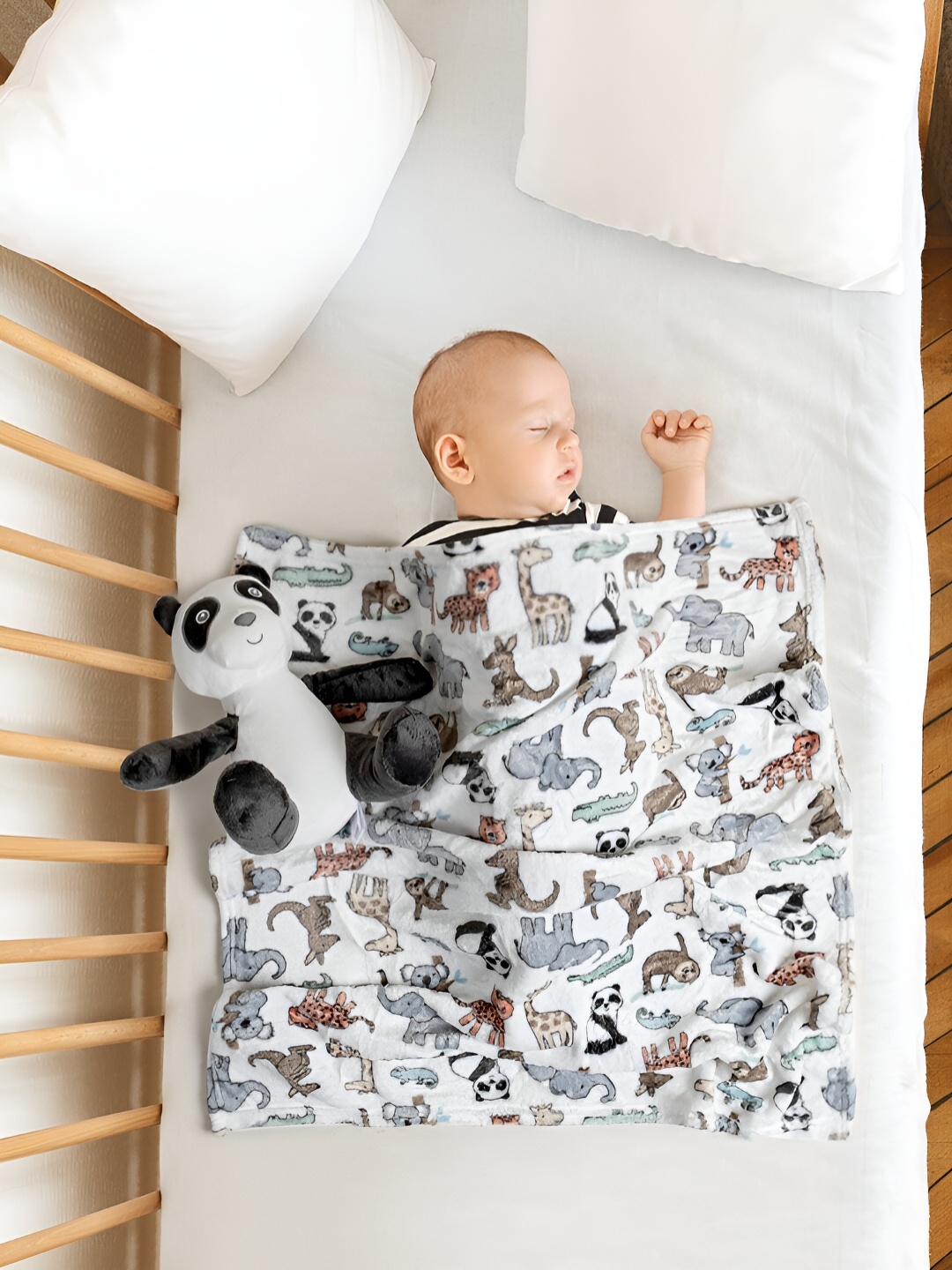 

Baby Moo Black & White Single Bed Blanket