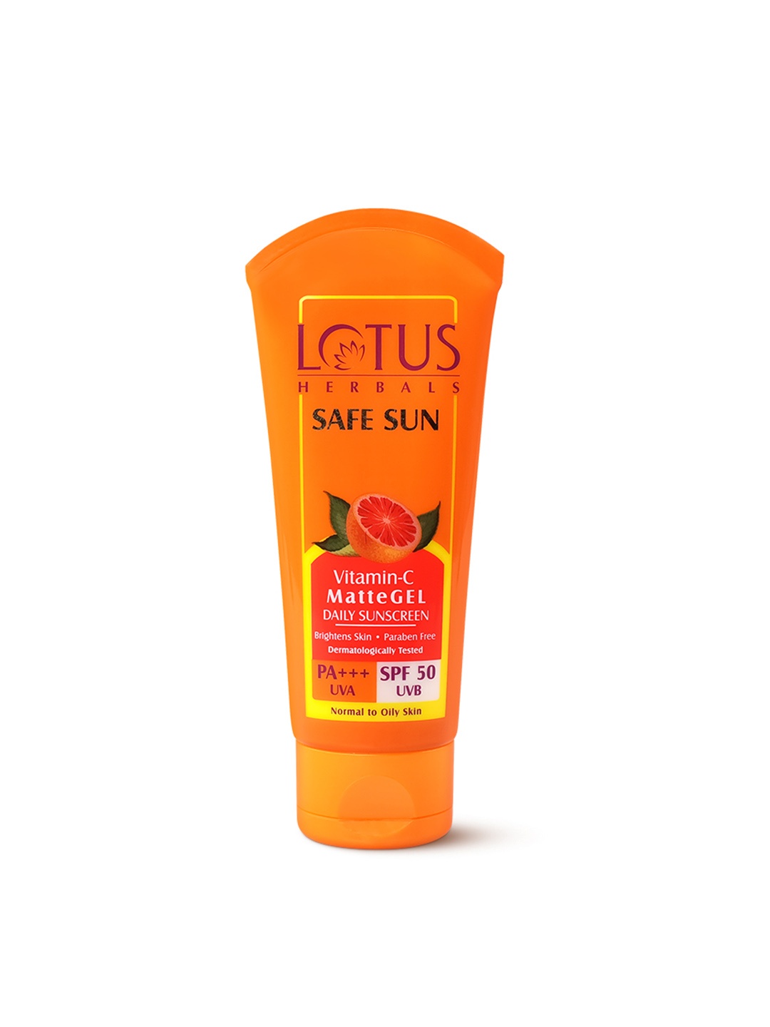 

Lotus Herbals Safe Sun SPF 50 PA+++ Vitamin C Matte Gel Daily Sunscreen - 75 g, Orange