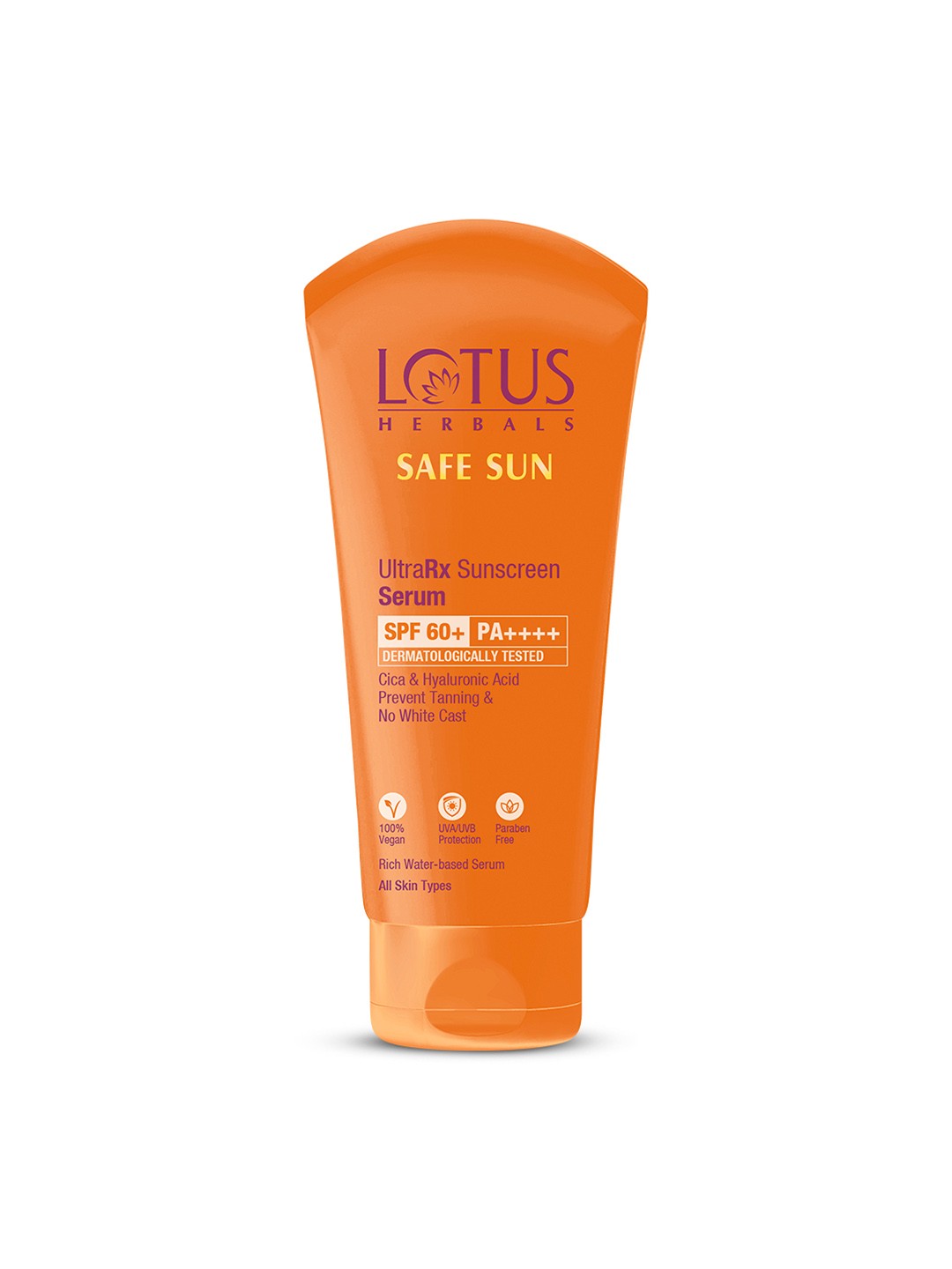

Lotus Herbals Safe Sun UltraRX SPF 60+ PA++++ Sunscreen Serum - 75 g, Orange