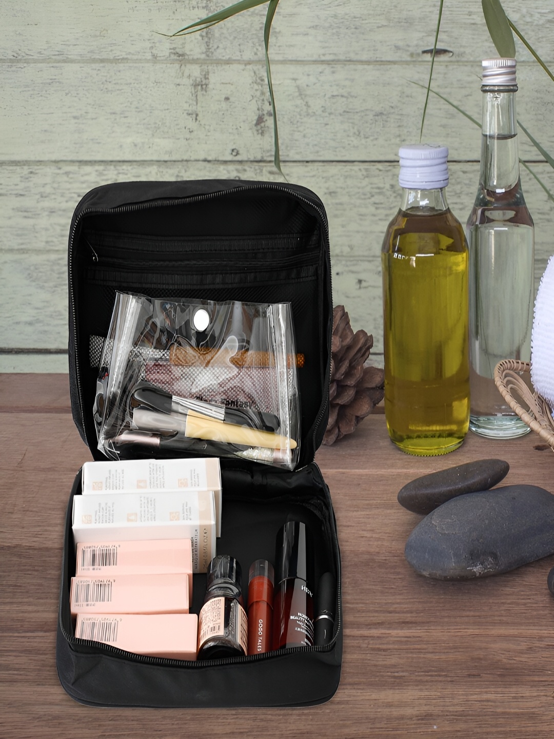 

Kuber Industries Black Cosmetic Storage Pouch