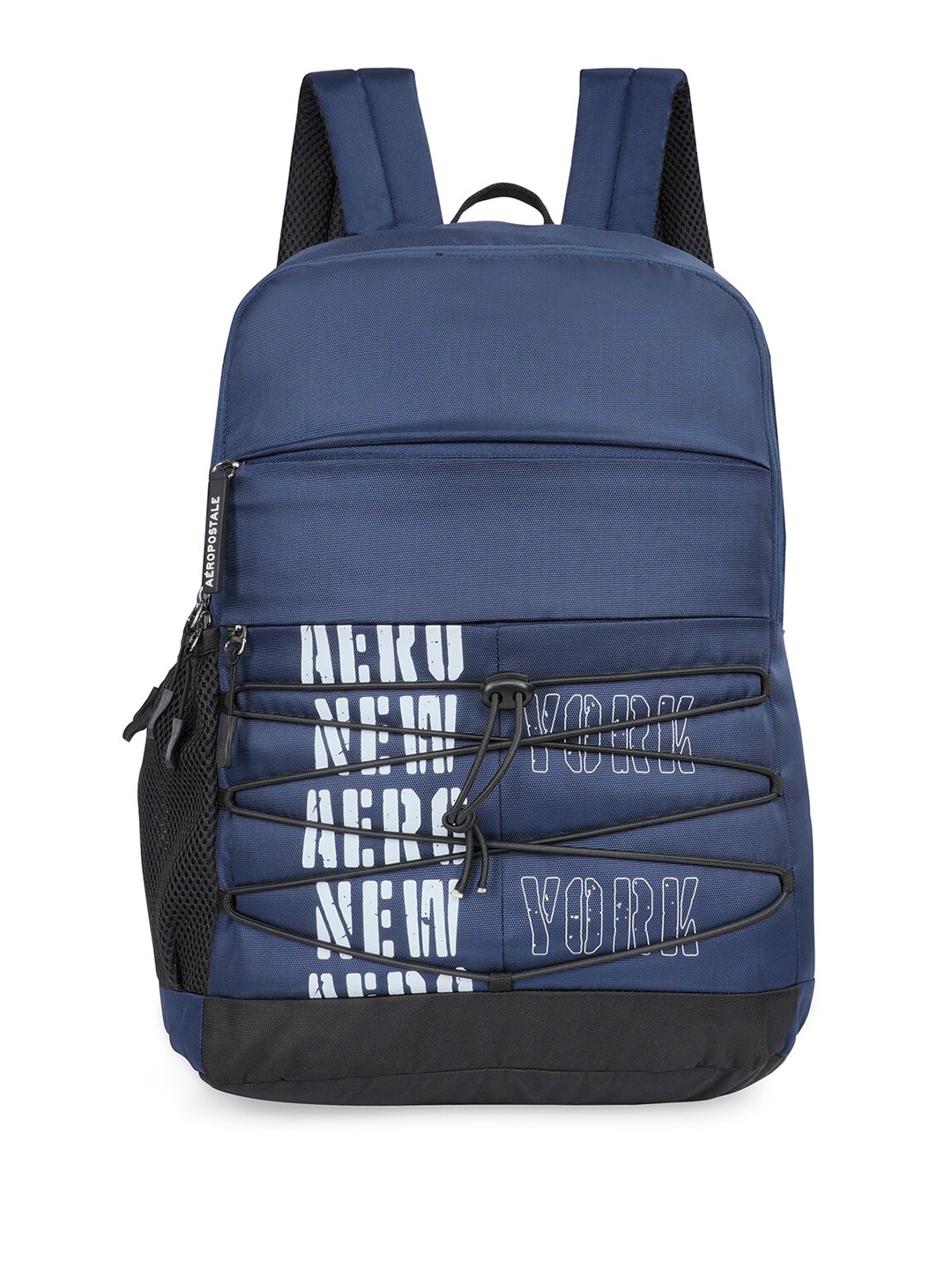 

Aeropostale Unisex Coppell Typography Printed Ergonomic Backpack, Navy blue