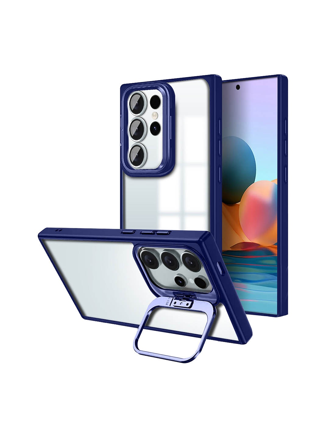 

Karwan Stand Wih Camera Stand Compatible for Samsung S23 Ultra Back Case, Blue