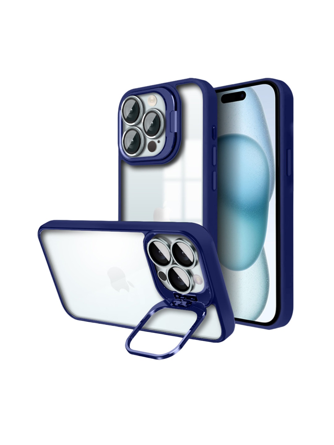 

Karwan iPhone 14 Pro Back Case With Folding Stand, Purple