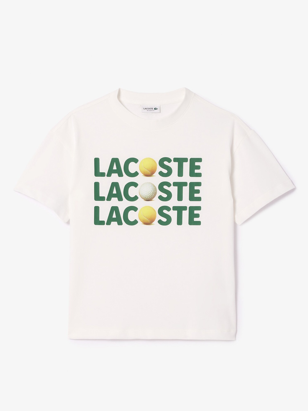 

Lacoste Kids Typography Printed Round Neck T-shirt, White
