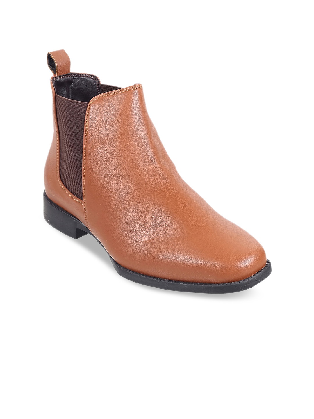 

Metro Square Toe Mid-Top Chelsea Boots, Tan