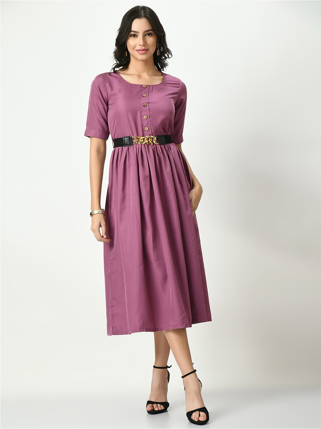 

Akshatani Fit & Flare Midi Dress, Lavender