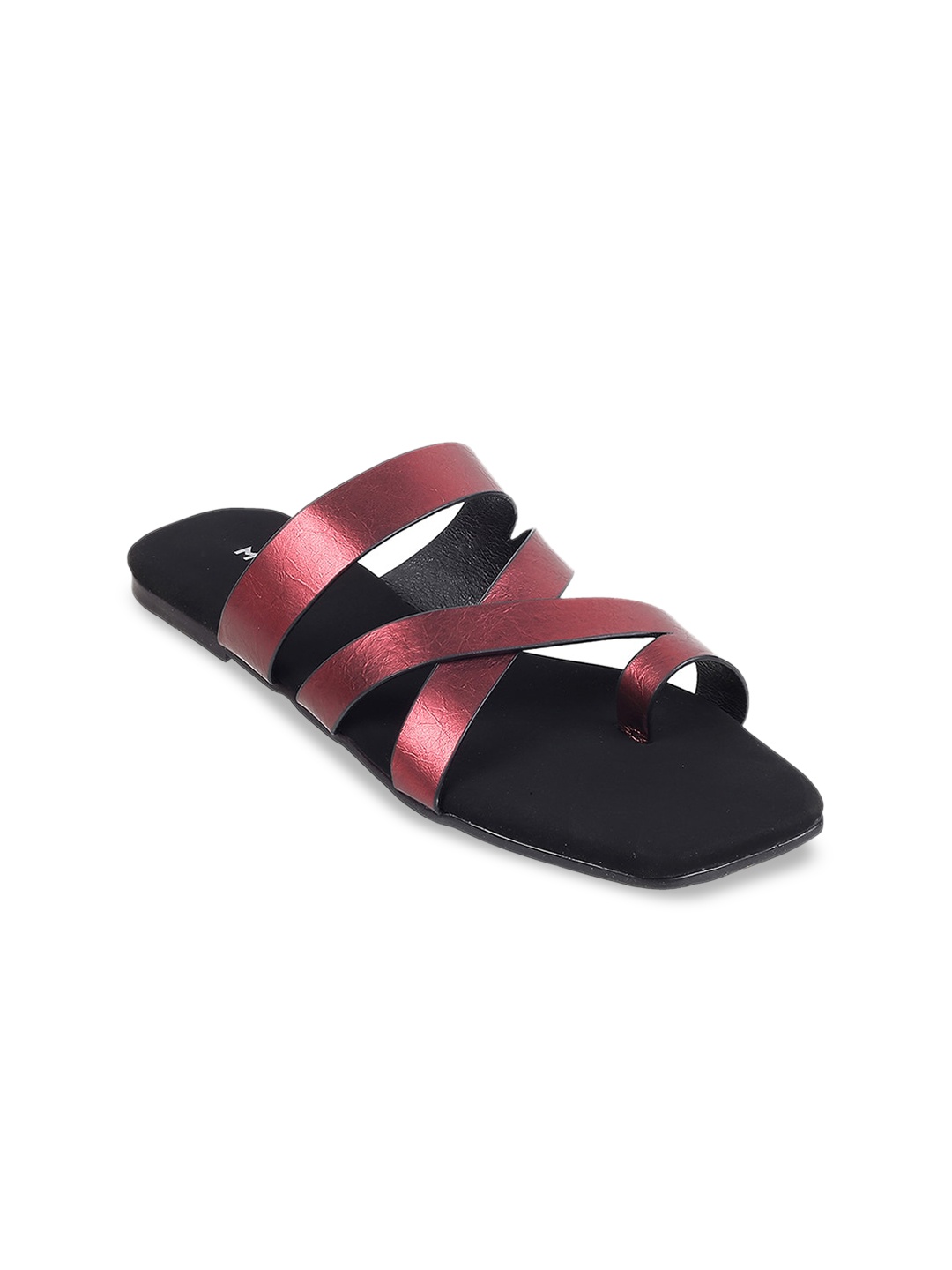 

Mochi Strappy One Toe Flats, Maroon
