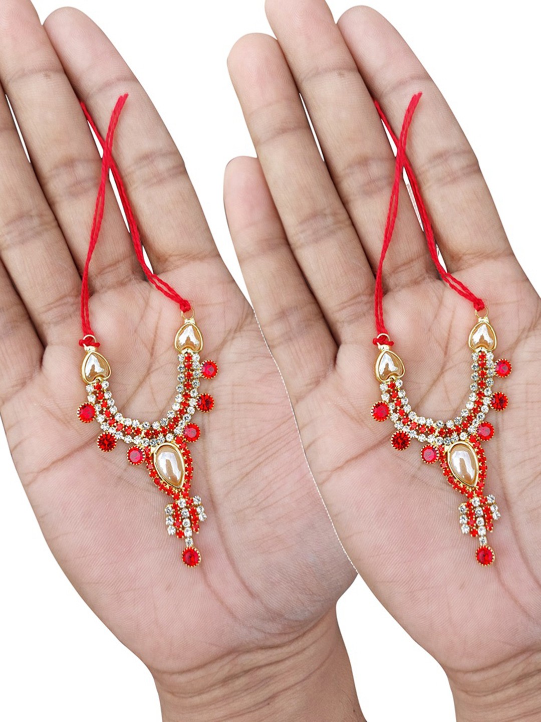 

Sanjog Set Of 2 RadhaKrishan Khanti Necklace, Gold
