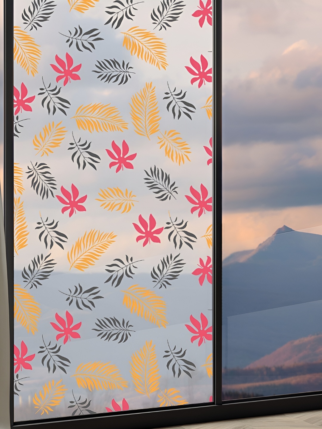 

CVANU Transparent & Yellow Printed Self-Adhesive Window Film