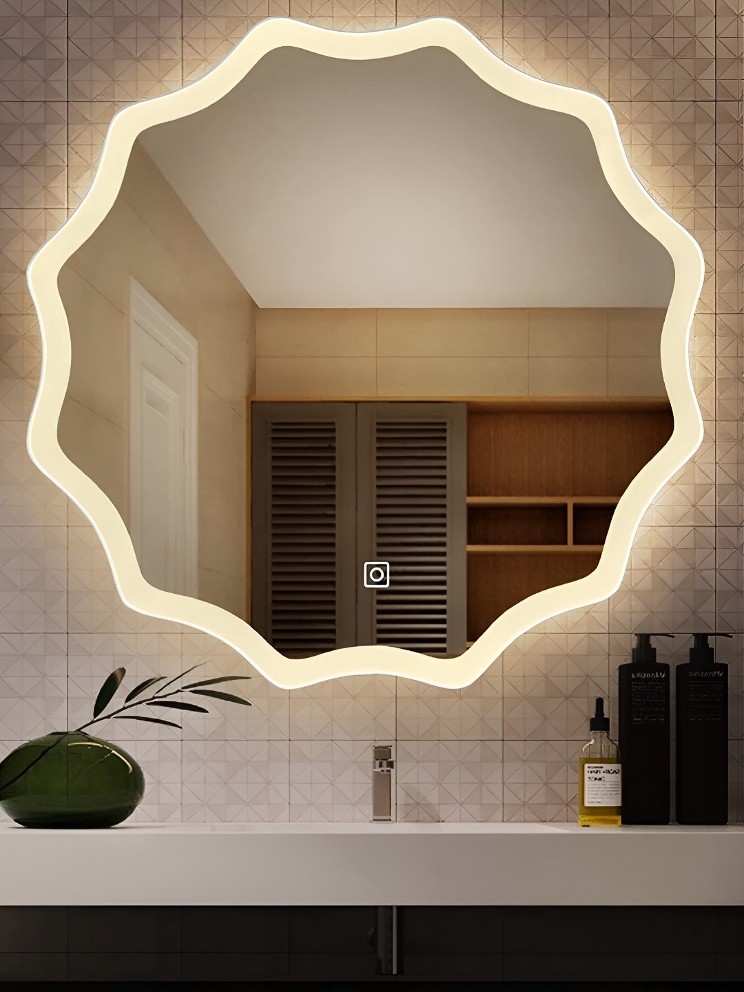 

SMILESELLERS Transparent LED Glass Mirror