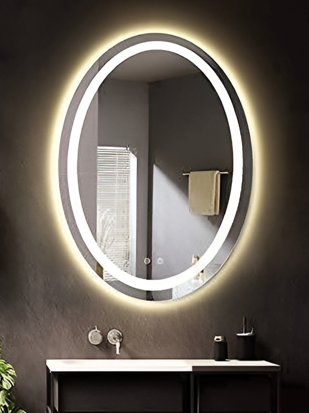 

SMILESELLERS Transparent LED Glass Mirror Lights