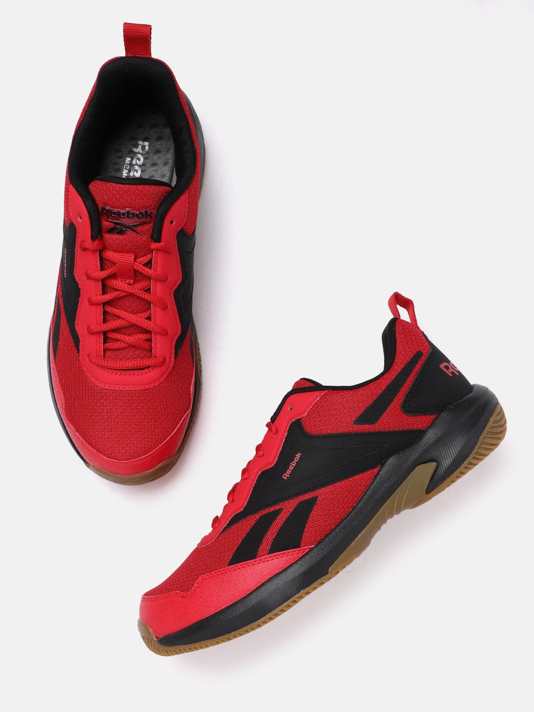 

Reebok Men Woven Design Smash Running Shoes, Red
