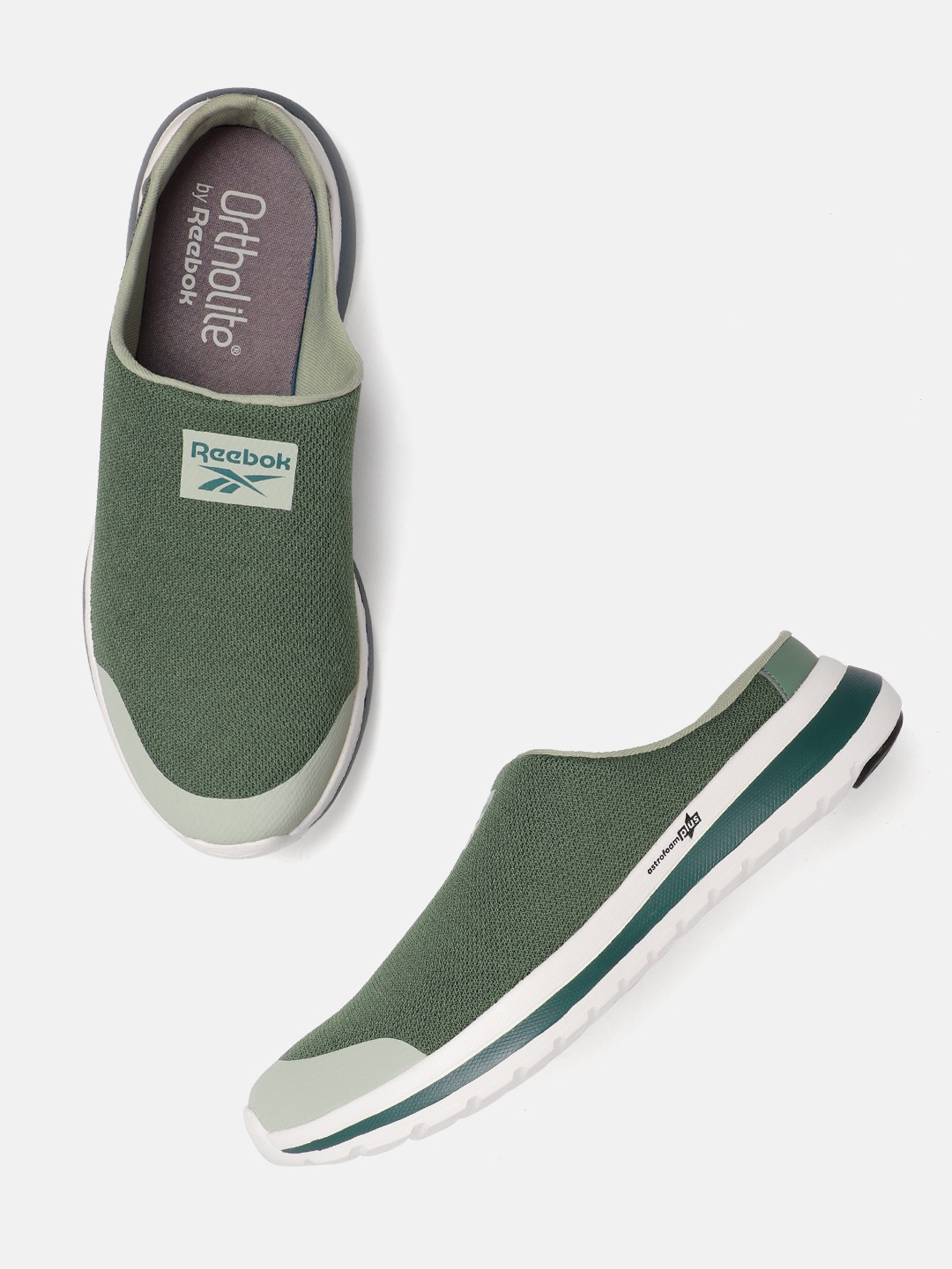 

Reebok Men Woven Design Comfort Wonderer Mule Walking Shoes, Green