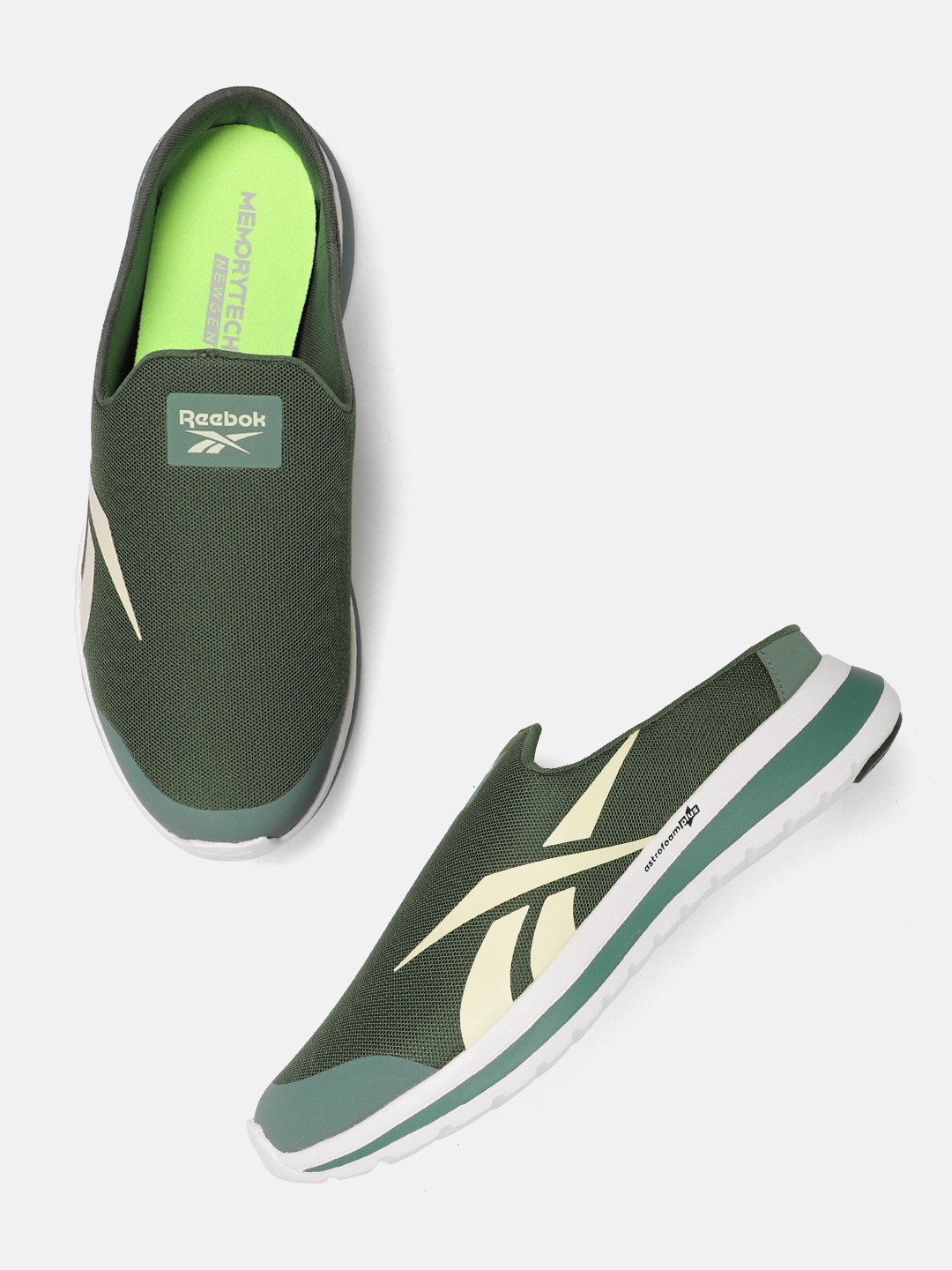 

Reebok Men Woven Design Cushion Nest Mule Walking Shoes, Green