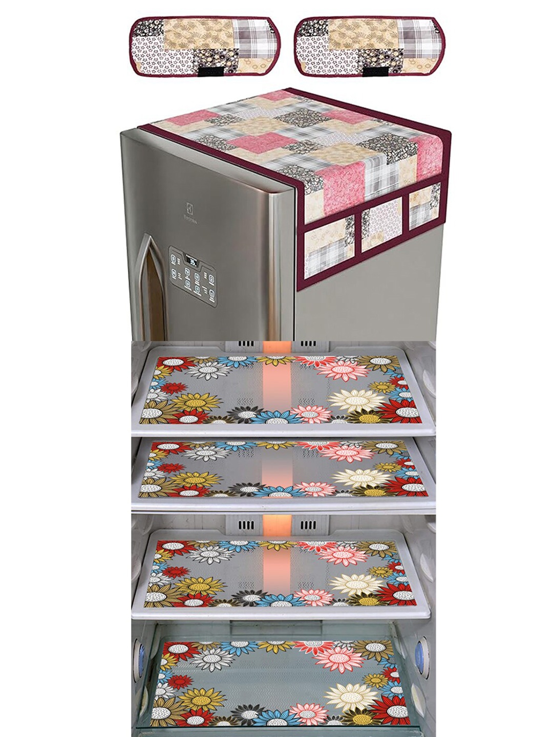 

Dakshya Industries Beige 7 Pieces Printed Waterproof Refrigerator Covers