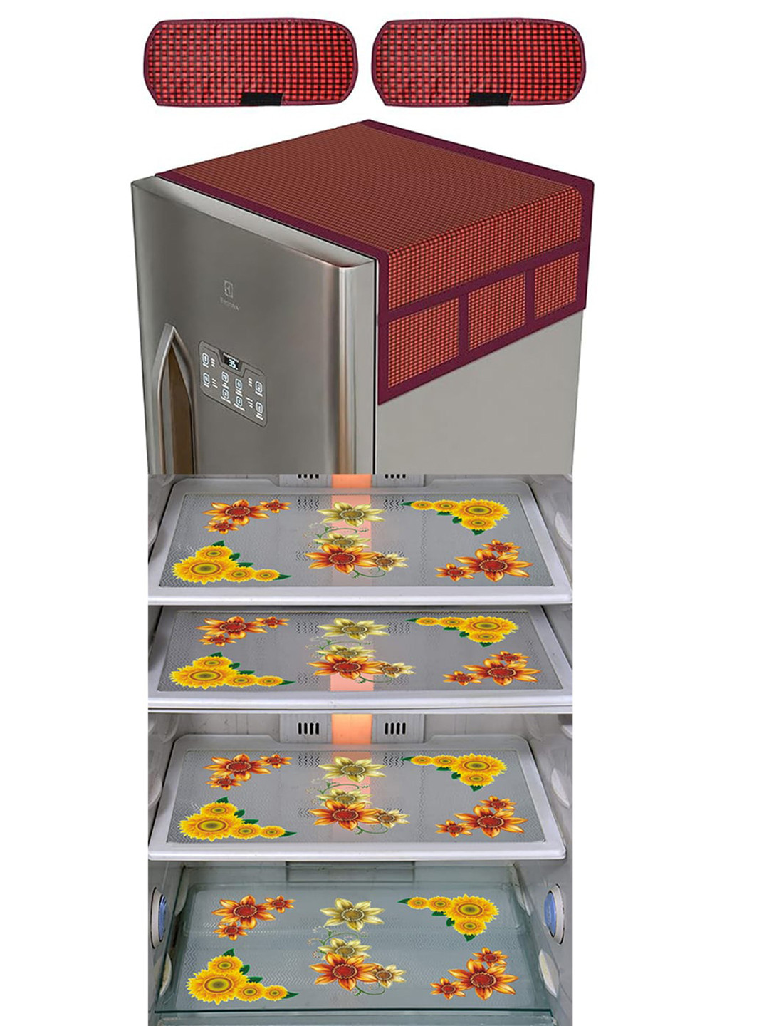 

Dakshya Industries Yellow & Red 7 Pieces Printed Refrigerator Appliance Covers