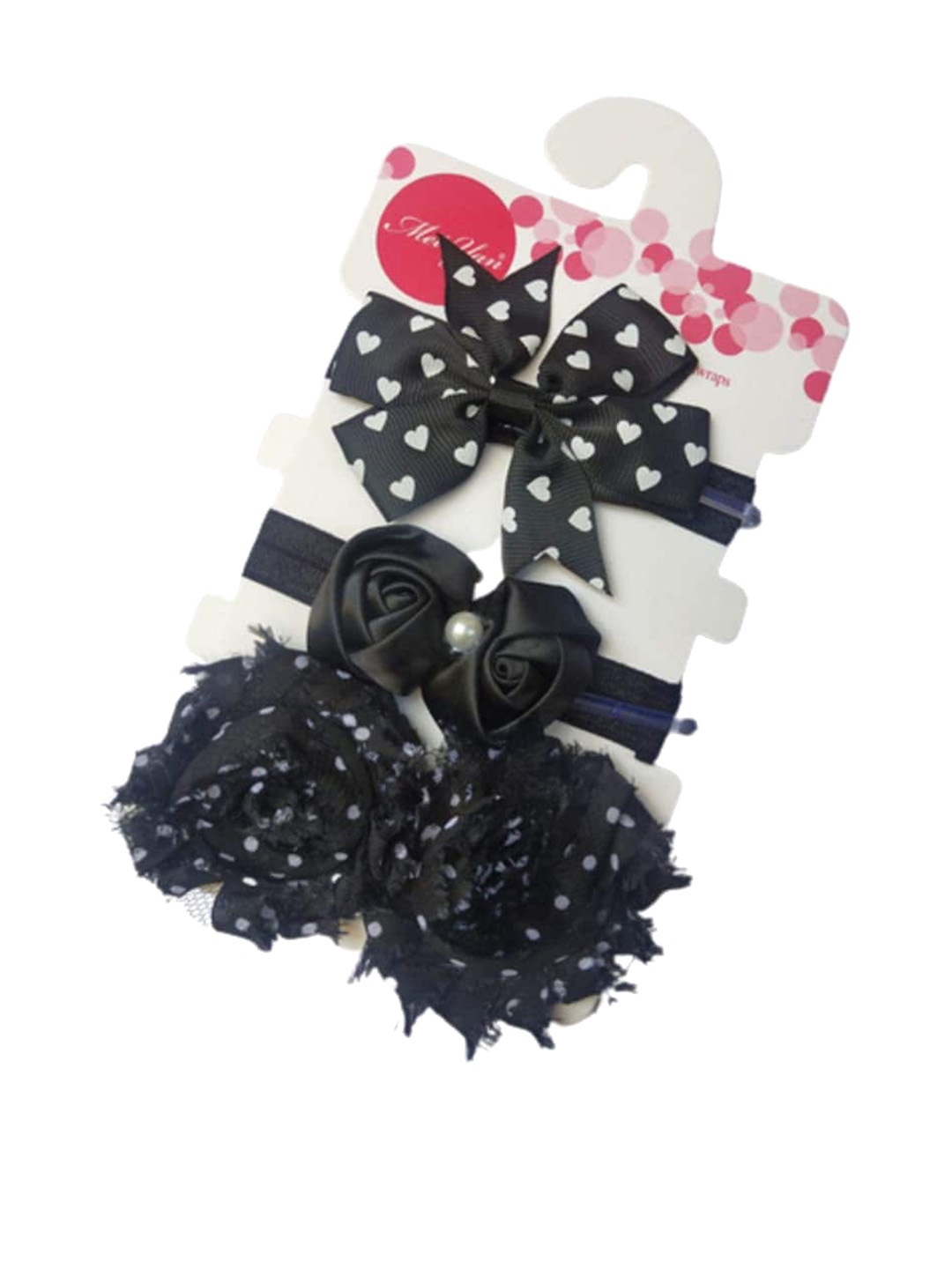 

SYGA Girls Pack of 3 Chill Wrap Headbands, Black