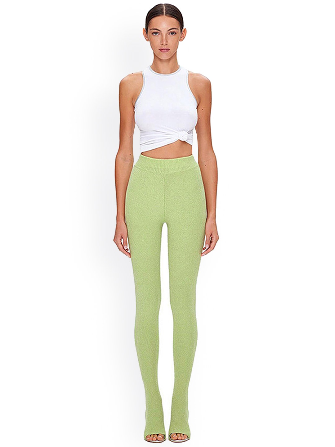 

LULU & SKY High Rise Stirrup Leggings, Yellow