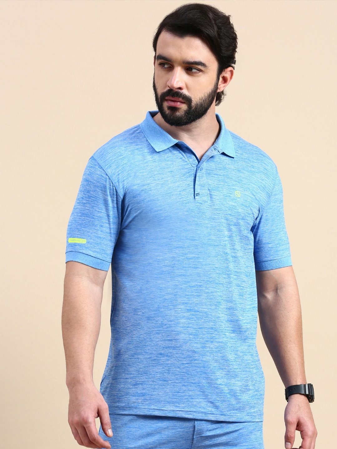 

Classic Polo Polo Collar Short Sleeves Antimicrobial Slim Fit T-shirt, Blue