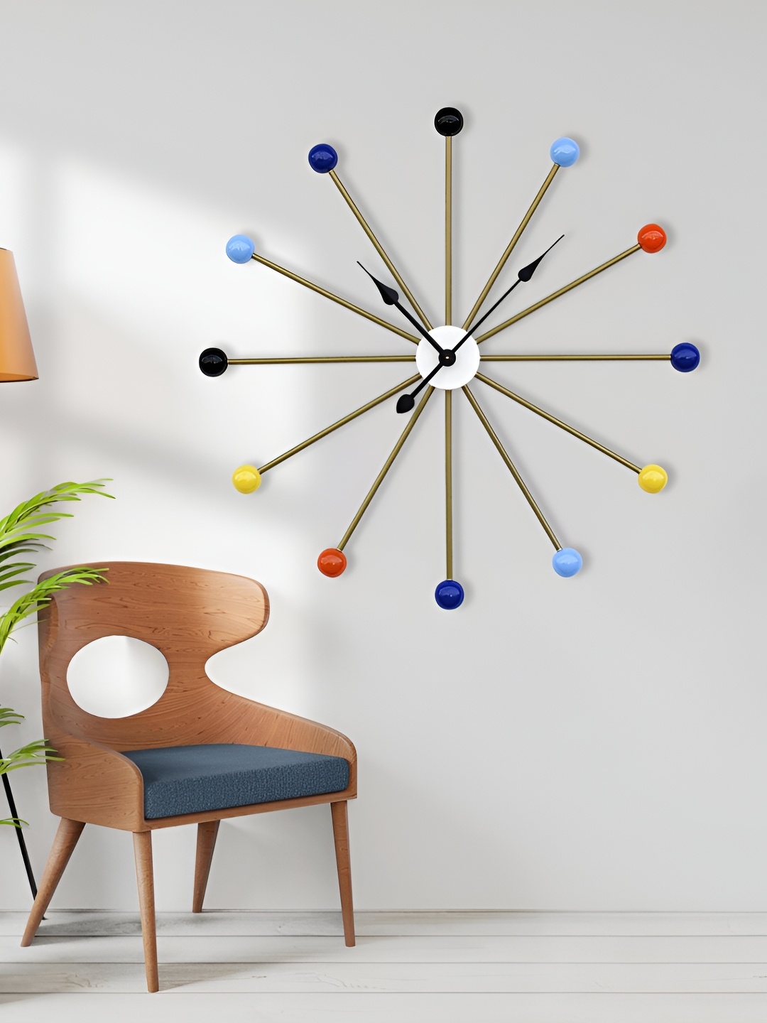 

Craftter Black & Blue Geometric Textured Analogue Metal Contemporary Wall Clock