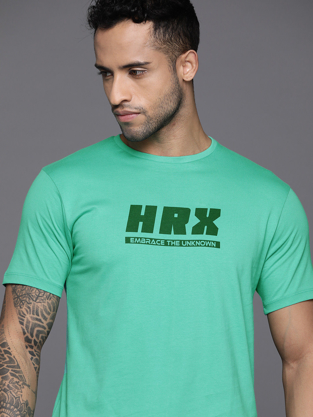 

HRX by Hrithik Roshan Men Typography Printed T-shirt, Green