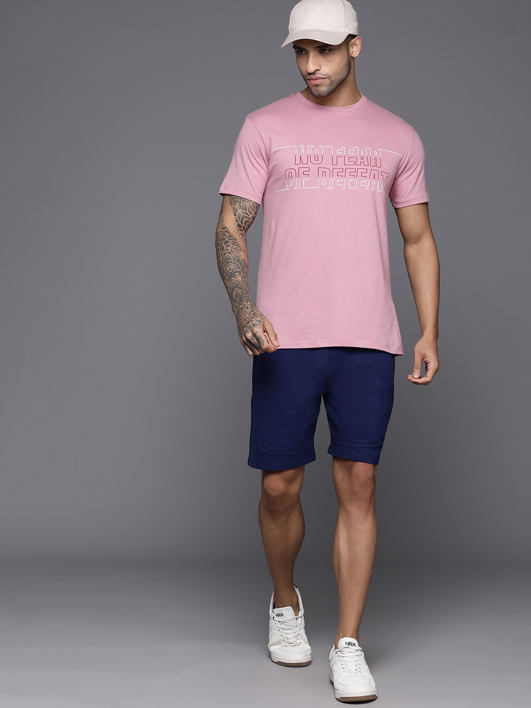 

HRX by Hrithik Roshan Men Typography Printed T-shirt, Pink