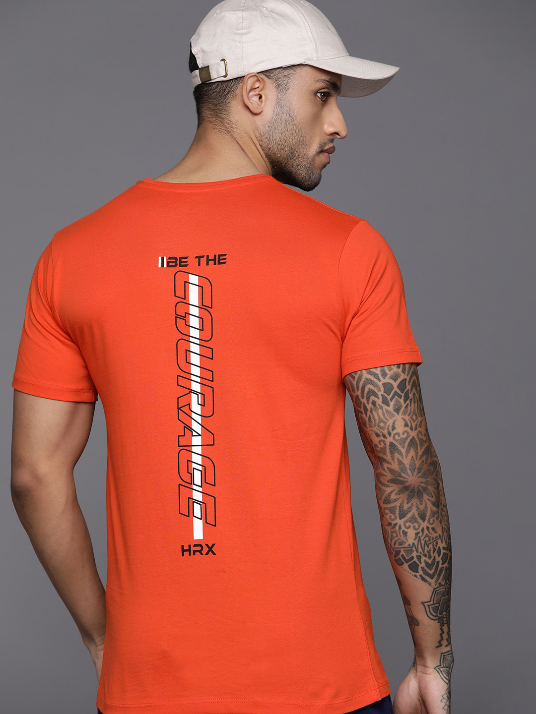 

HRX by Hrithik Roshan Men Typography Printed T-shirt, Orange