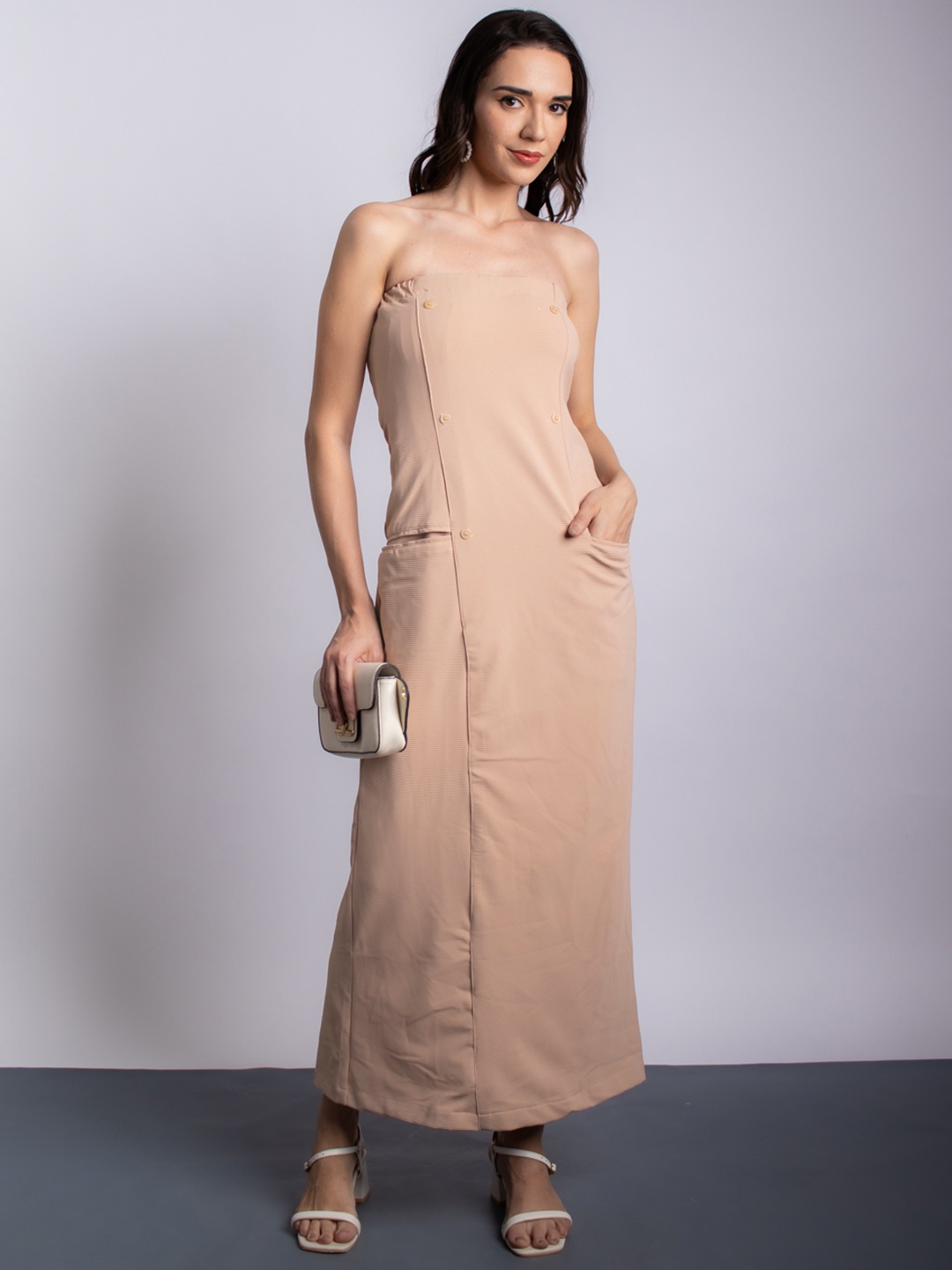 

Stylecast X Hersheinbox Strapless Sheath Maxi Dress, Pink