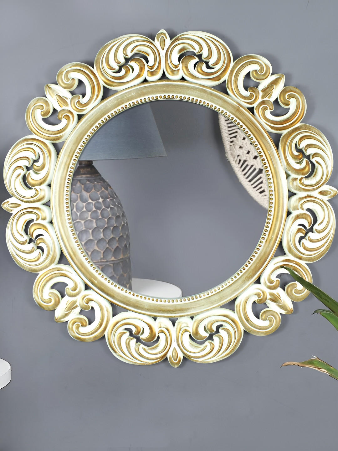 

TIED RIBBONS Decorative Framed Wall Mirror, Gold
