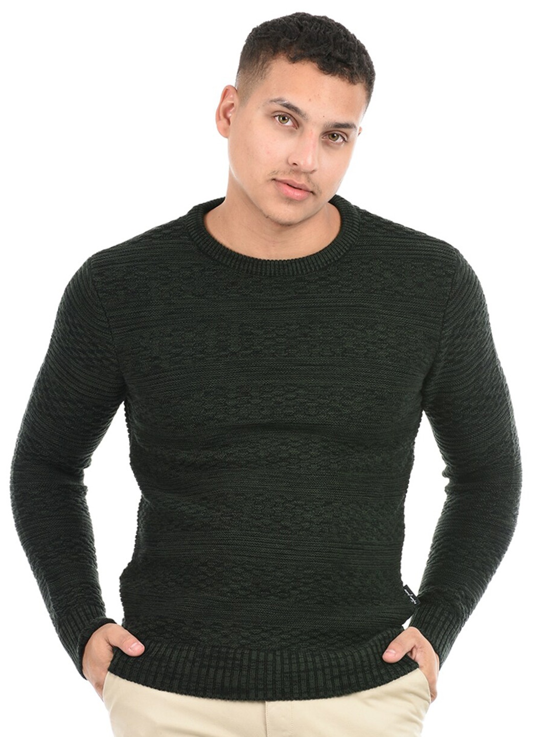 

Octave Self Design Pullover, Green