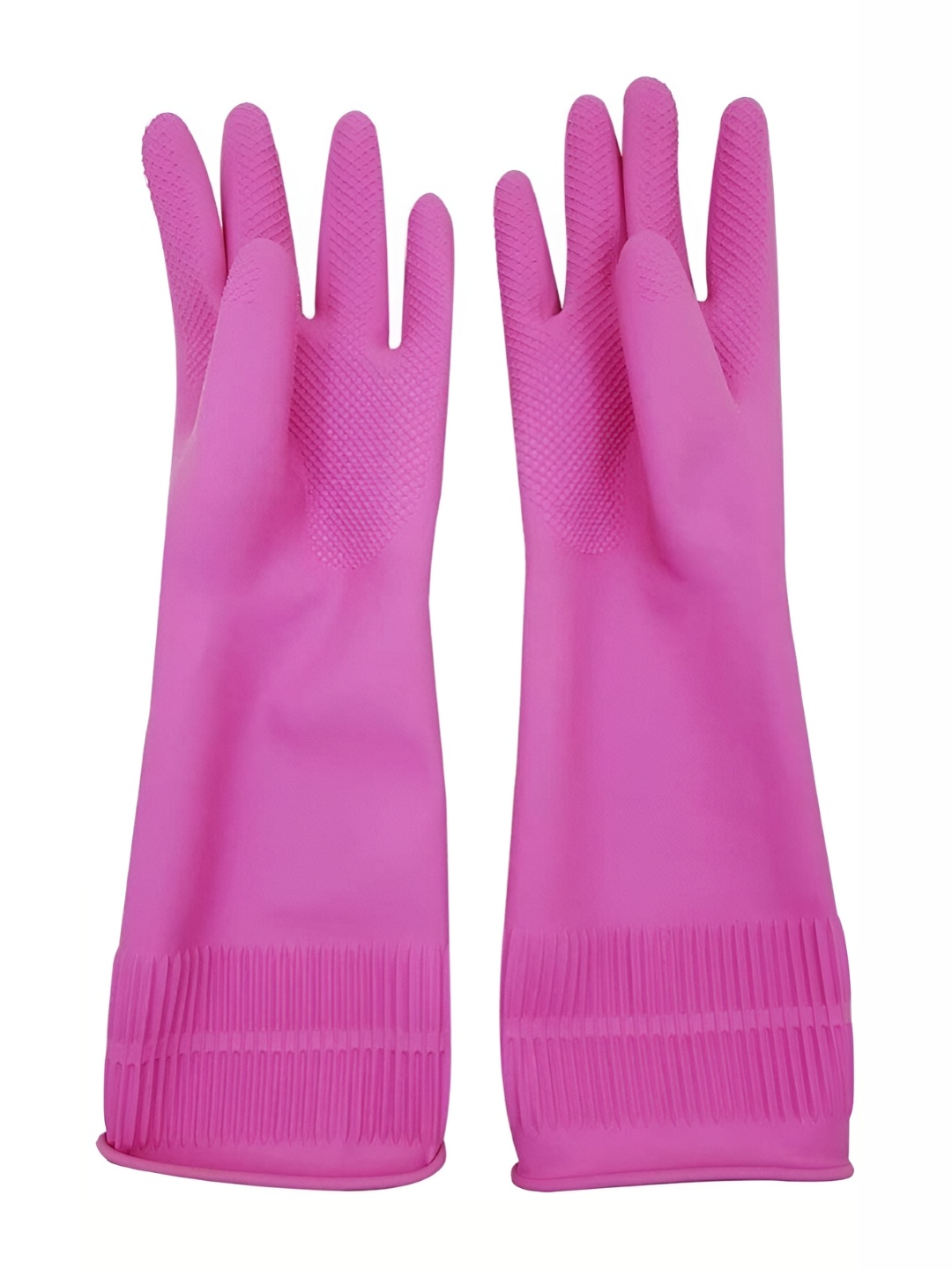 

RBGIIT Pink 2 Pieces Textured Anti Slip Cleaning Gloves