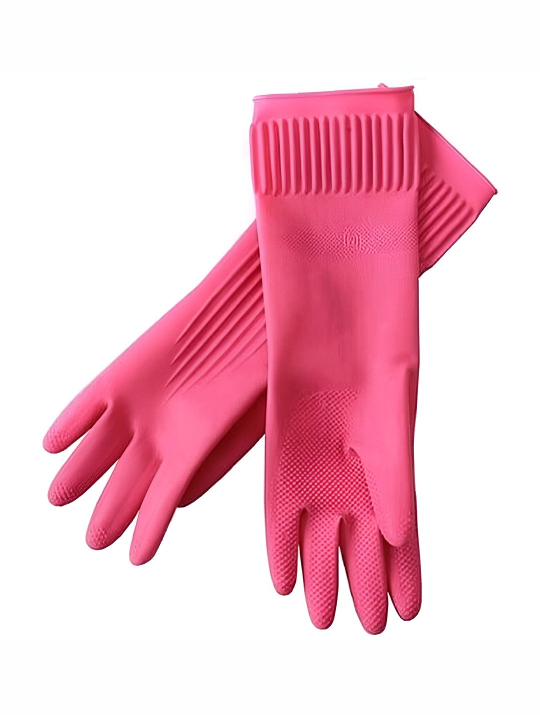 

RBGIIT Pink 2 Pieces Textured Anti Slip Cleaning Gloves