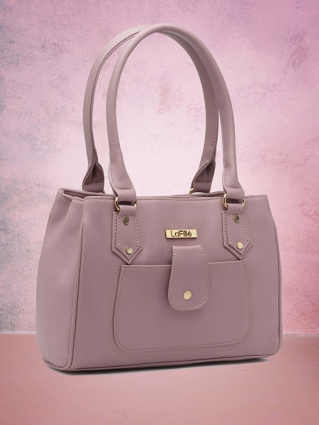 

LaFille Structured Handheld Bag, Mauve