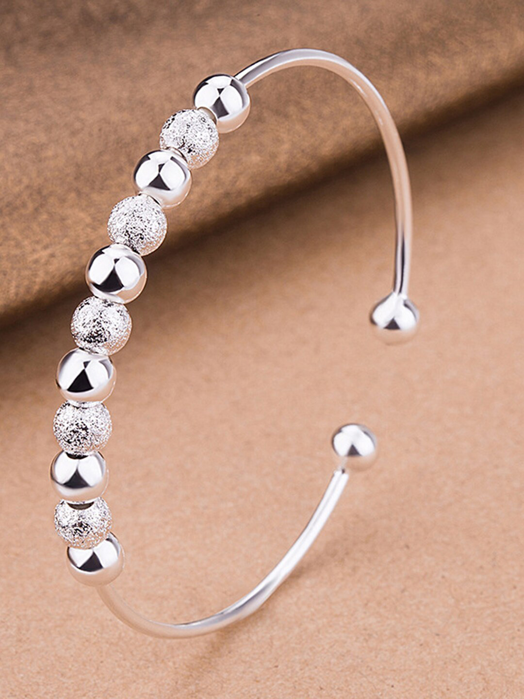 

Peora Silver-Plated Adjustable Kada Bracelet
