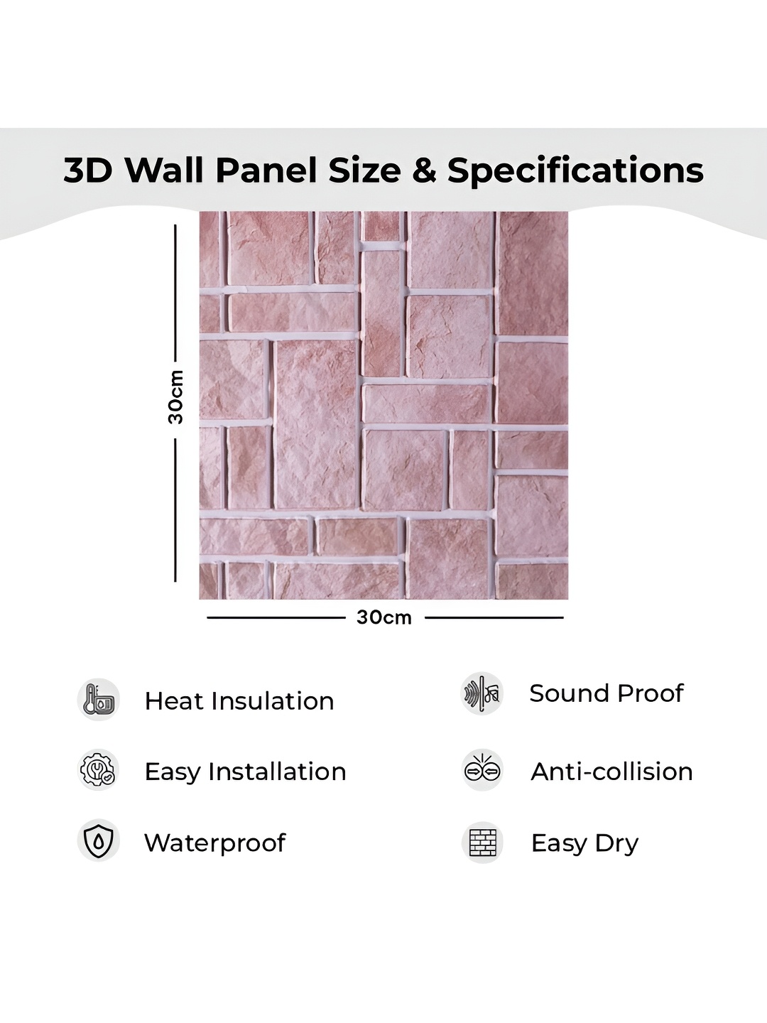 

Kuber Industries Rust 2 Pieces 3D Self Adhesive Wallpaper