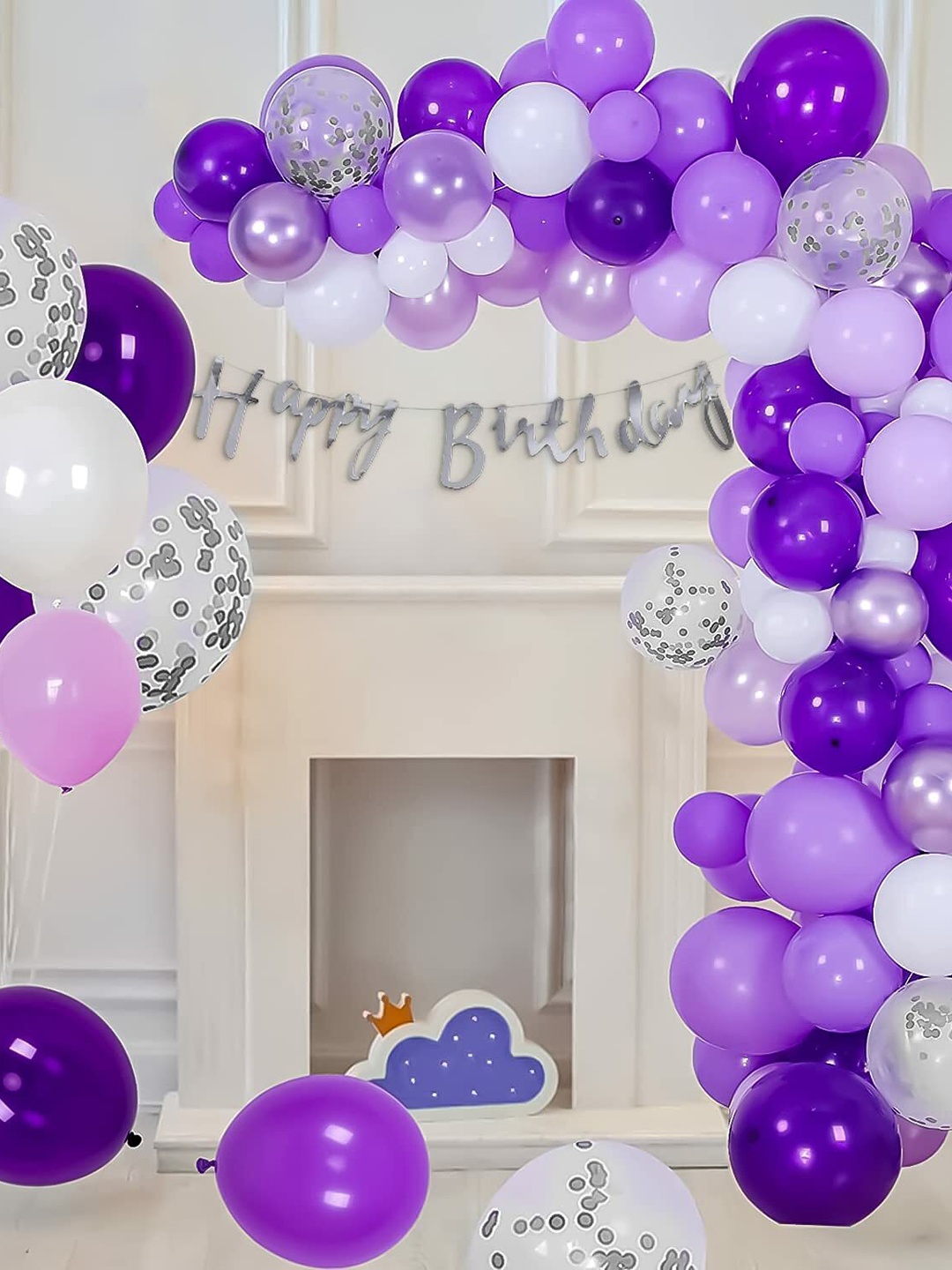 

Special You Purple & Silver-toned 45 Pcs Birthday Decor Items