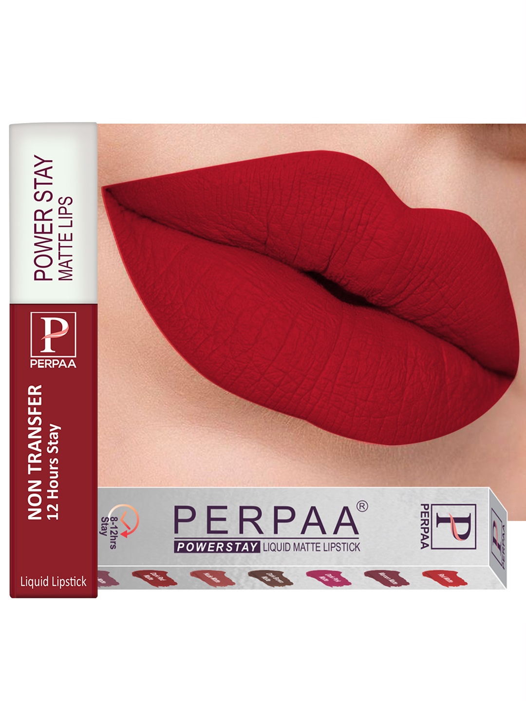 

PERPAA Power Stay Non Transfer 12 Hours Stay Matte Liquid Lipstick 5 ml - Apple Red 22