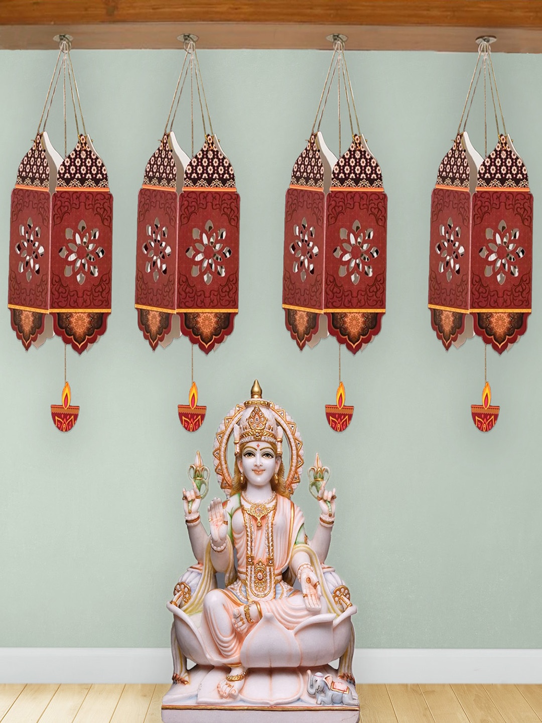 

Special You 4-pcs Brown Pooja Decoration Items