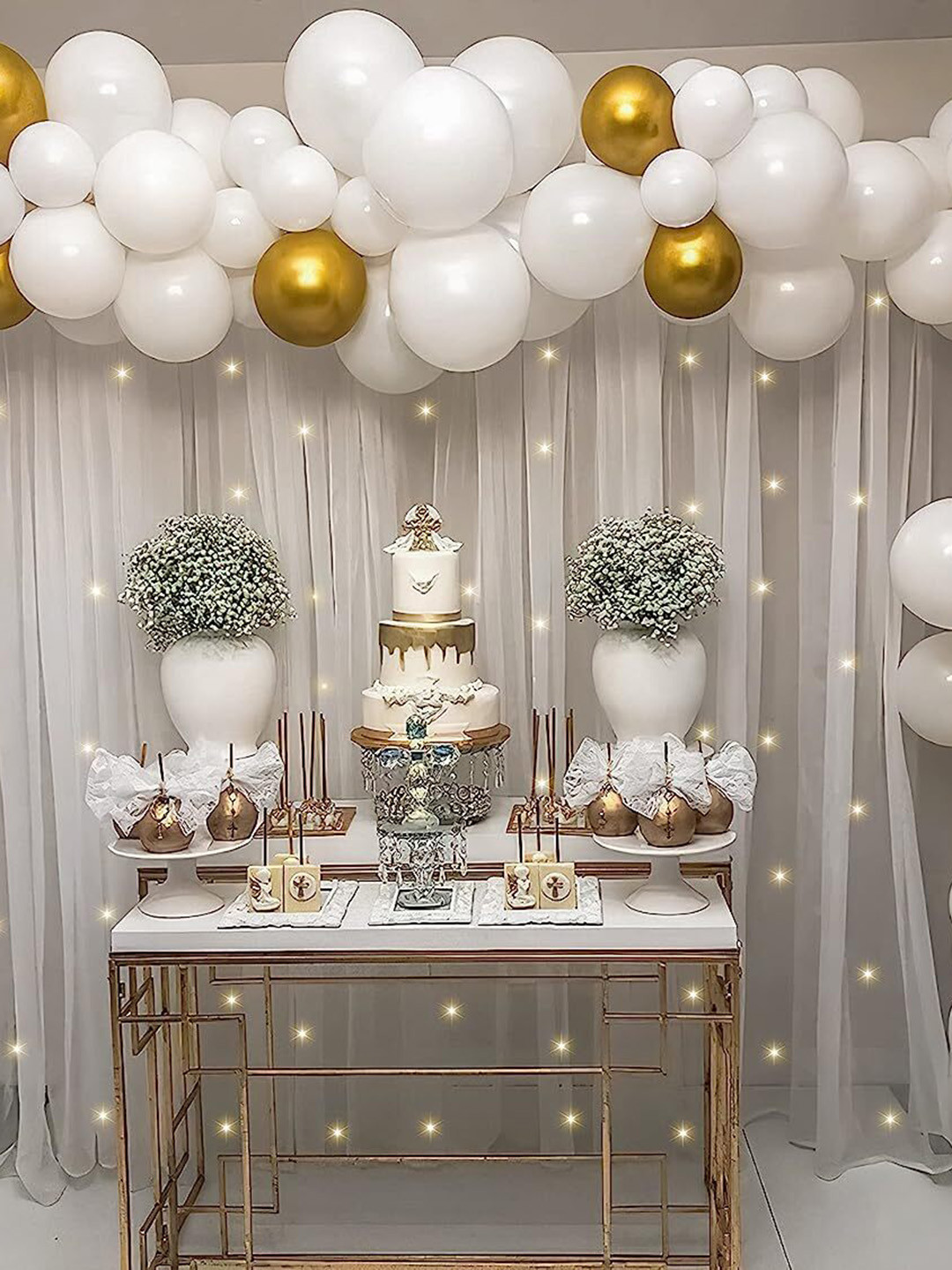 

Special You White & Gold-Toned 68Pcs Christmas Decoration Items Set