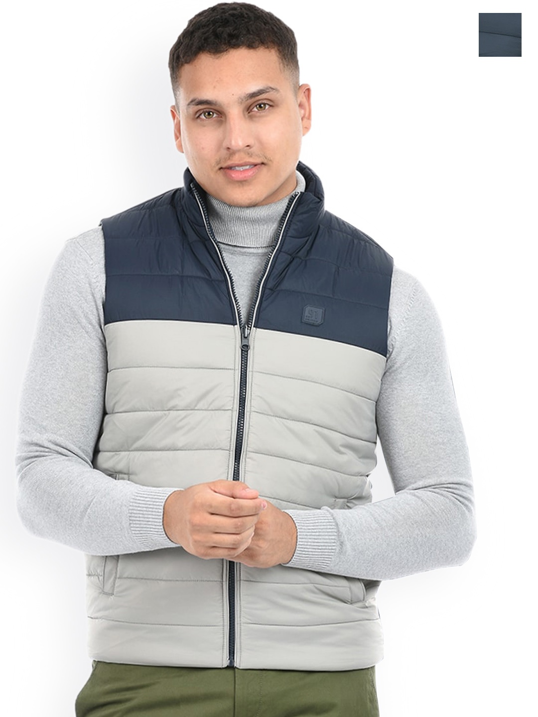 

Octave Reversible Colourblocked Puffer Jacket, Blue