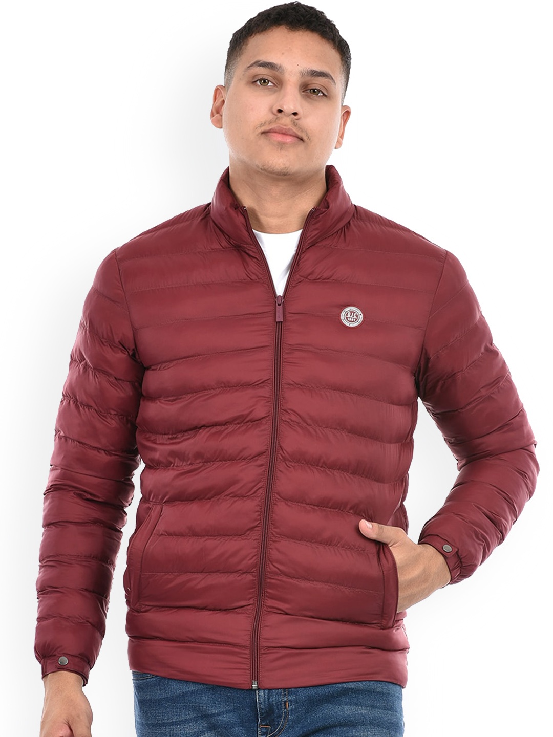

Octave Mock Collar Puffer Jacket, Maroon