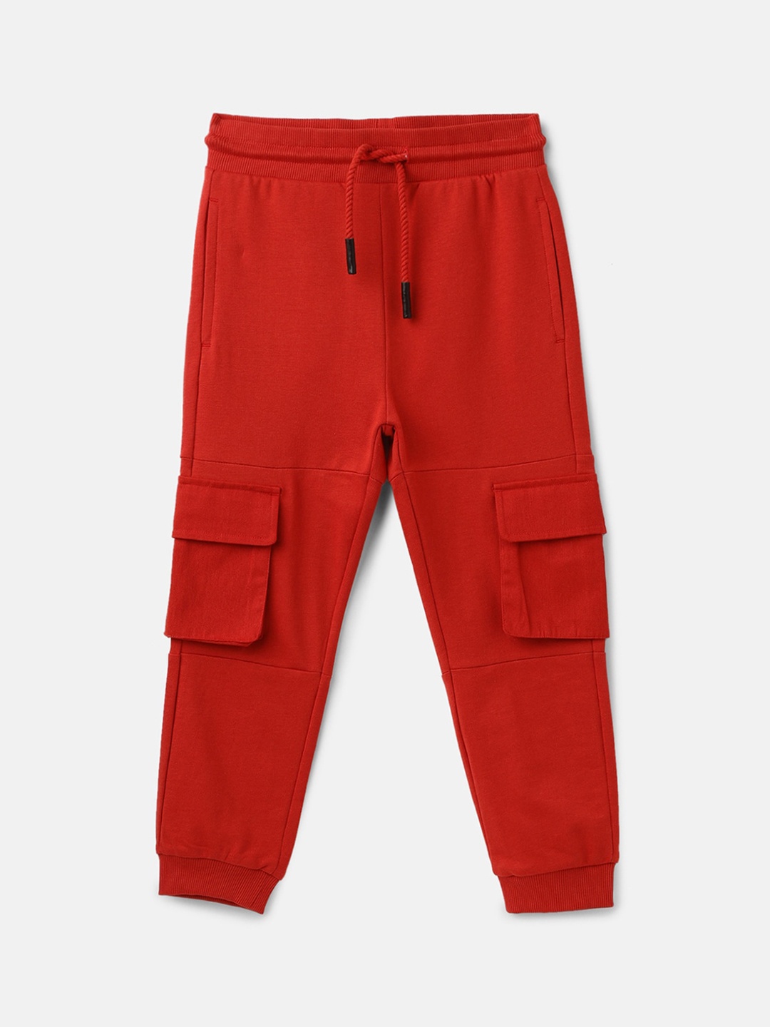 

United Colors of Benetton Infant Boys Mid-Rise Pure Cotton Cargo Joggers, Red