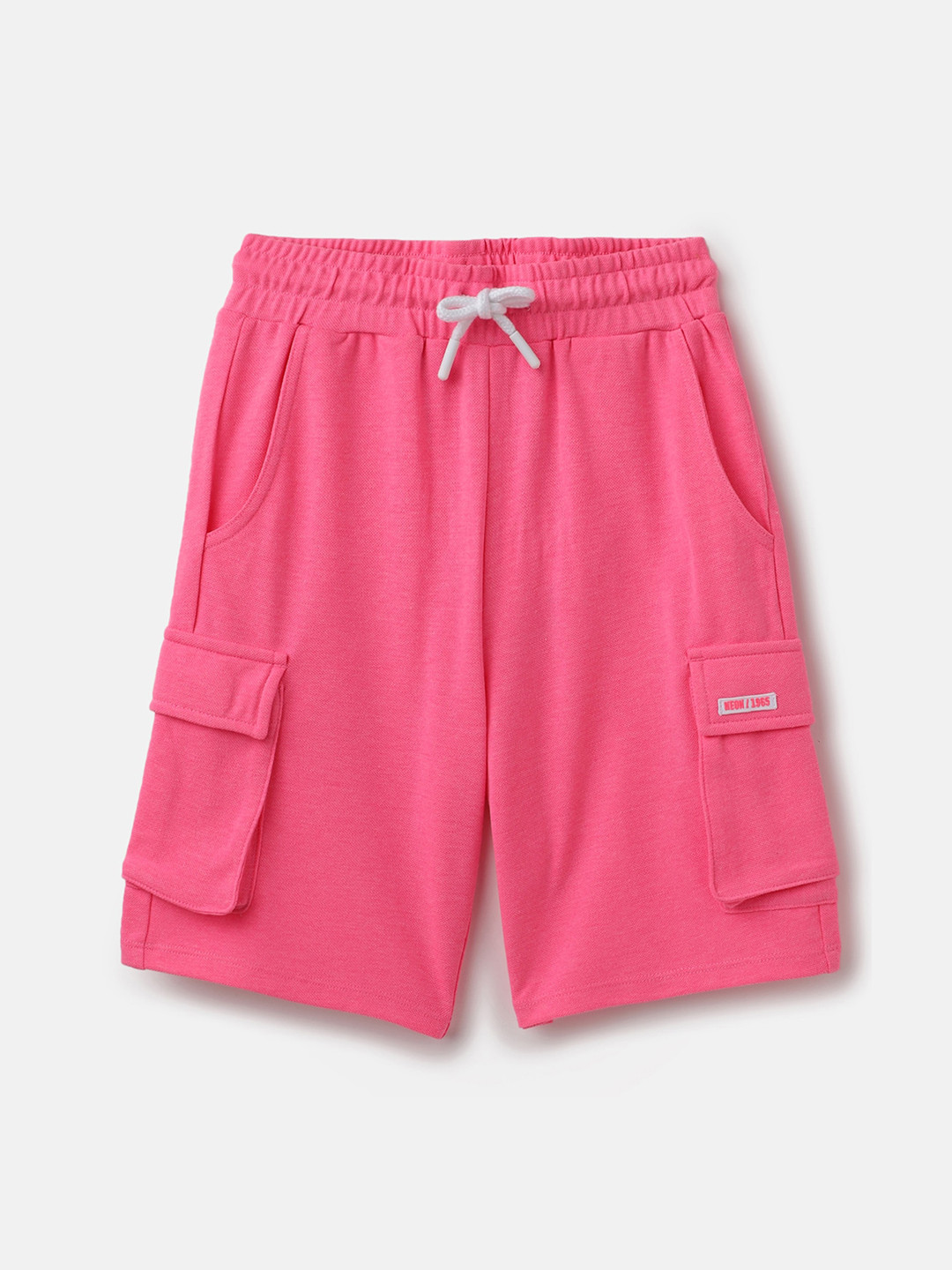 

United Colors of Benetton Boys Mid-Rise Shorts, Pink